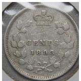 Canada 5 Cents 1893