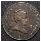 Spain Isabel ll 1838 2 Maradevis