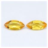 Pair 2pcs/1.06ct t.w VS Marquise Natural Yellow Ci