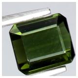 Octagon Cut Natural Unheated Green Tourmaline Moza
