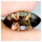 Marquise Concave Cut Natural Clean Smoky Quartz Br