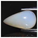 1.54ct 11.5x6.5mm Pear Cabochon Natural White Opal