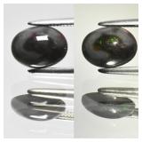 0.69ct 8x6mm Oval Cabochon Natural Black Opal - Co