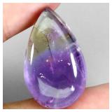 Pear Natural Bi Color Purple Yellow Ametrine Brazi