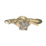 Simulated Diamond CZ 14k Gold Plated Ring S7