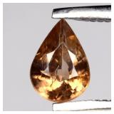 0.49ct 5.5x4mm Pear Natural Champagne Zircon - Unh