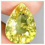 Pear Concave Cut Natural Unheated Lemon Quartz Bra