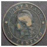 Argentina 1884 Centavo