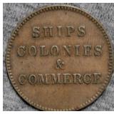Canada PE-10-31 Ships Colonies & Commerce Token  B