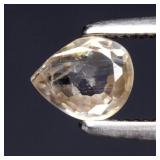 0.42ct 5x4.2mm Pear Natural Light Champagne Zircon