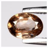 0.42ct 5.2x3.8mm Oval Natural Champagne Zircon - U