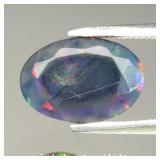 1.45ct 10.8x7.5mm Oval Natural Black Opal - Color