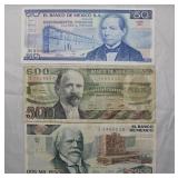 Lot of 3 Mexico Banknotes