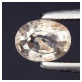 0.65ct 5.2x4mm Oval Natural Light Champagne Zircon