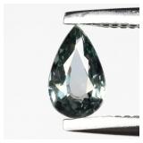 0.27ct 5x3mm VS Pear Natural Green Sapphire - Unhe