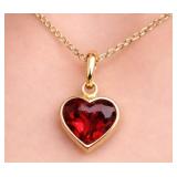 10K Gold 0.23g Garnet 0.85ct Pendant Retail