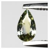 0.20ct VS Pear Natural Light Blue Green Sapphire -