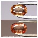 0.61ct 5.8x4mm VS Oval Natural Color Change Garnet