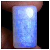 Baguette Natural White With Fire Blue Luster Moons