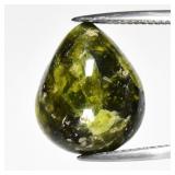 14.62ct 16.3x13.5mm Pear Cabochon Natural Green Id