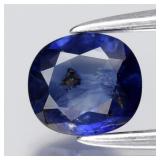 0.42ct 5x4.5mm Cushion Natural Blue Sapphire - Hea