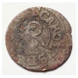 1663 Livonia, Charles XI SOLIDVS coin BI