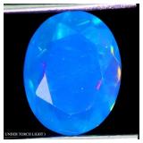 Rare Oval Natural Rainbow Blue Fire Opal Ethiopia