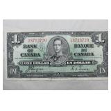 Canada $1 1937 Banknote - BC-21d