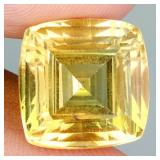 Cushion Concave Cut Natural Top Yellow Citrine 9.9