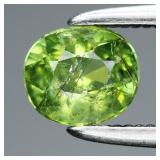 0.56ct 5.3x4.5mm Oval Brilliant Natural Green Dema
