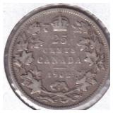 1902 Canada 25 Cent Coin SOR