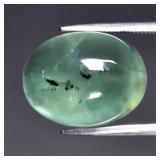 14.66ct Oval Cabochon Natural Green Prehnite with