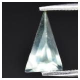 0.72ct 9x5.8mm Trillion Natural Green Prehnite - A