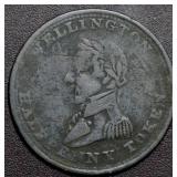 Cda Token WE-8A Wellington 1814 1/2 Penny Token BR