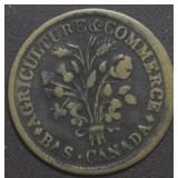 Canada LC-40A6 Montreal Un Sou 1/2 Penny Token Br6