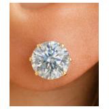 APPR $1175 14K Gold 0.53g Lab Diamond 1ct Earring