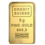 999.9 Gold 5g Bar Credit Suisse