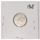 Silver 1968 Canada 10ï¿½ Coin