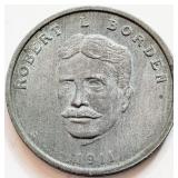 Canada 1975 ROBERT L BORDEN Medal 32mm