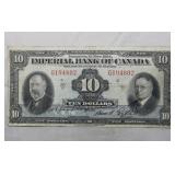 Imperial Bank of Canada $10 Banknote 1934 375-22-0