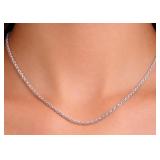 Silver 7.21g Rope Chain 22' Retail Value $230