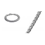 5mm Platinum Plated Interlocking Cuban Link Bracel