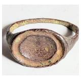 Ancient Roman AD100-300 bronze ring 21mm