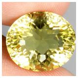 Oval Concave Cut Natural Unheated Lemon Quartz Bra