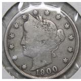 USA Liberty Head 5 Cents 1900