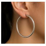 Silver 2.67g 34mm Hoop Earring