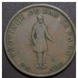 Cda Token LC-8A1 Quebec 1/2 Penny Bank 1837  Br522