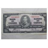 Canada 1937 $10 Banknote BC-24c Coyne Towers