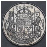 Canada 50 Cents 1947 Straight 7