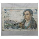 France 1943 5 Francs Banknote